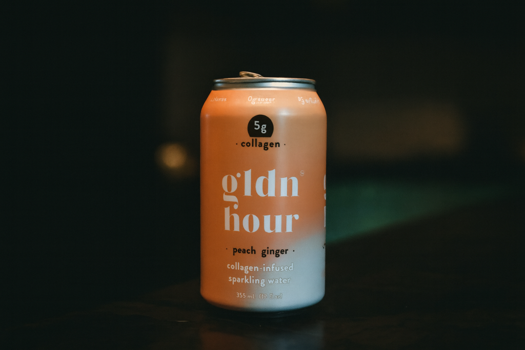 Boisson au collagène pêche gingembre