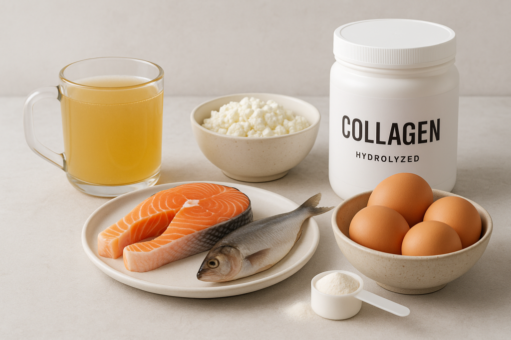 Collagène hydrolysé et aliments associés